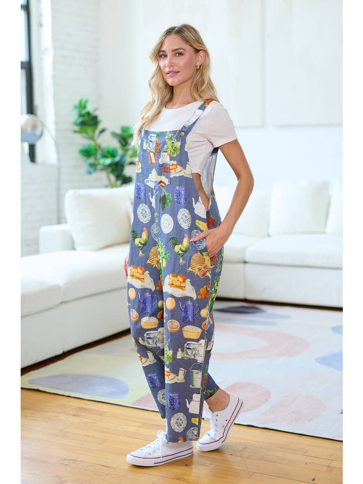 SM WARDROBE - Wholesale Overall - Dames - ROOSTER THEEKRANSJE PRINT TUINBROEK6