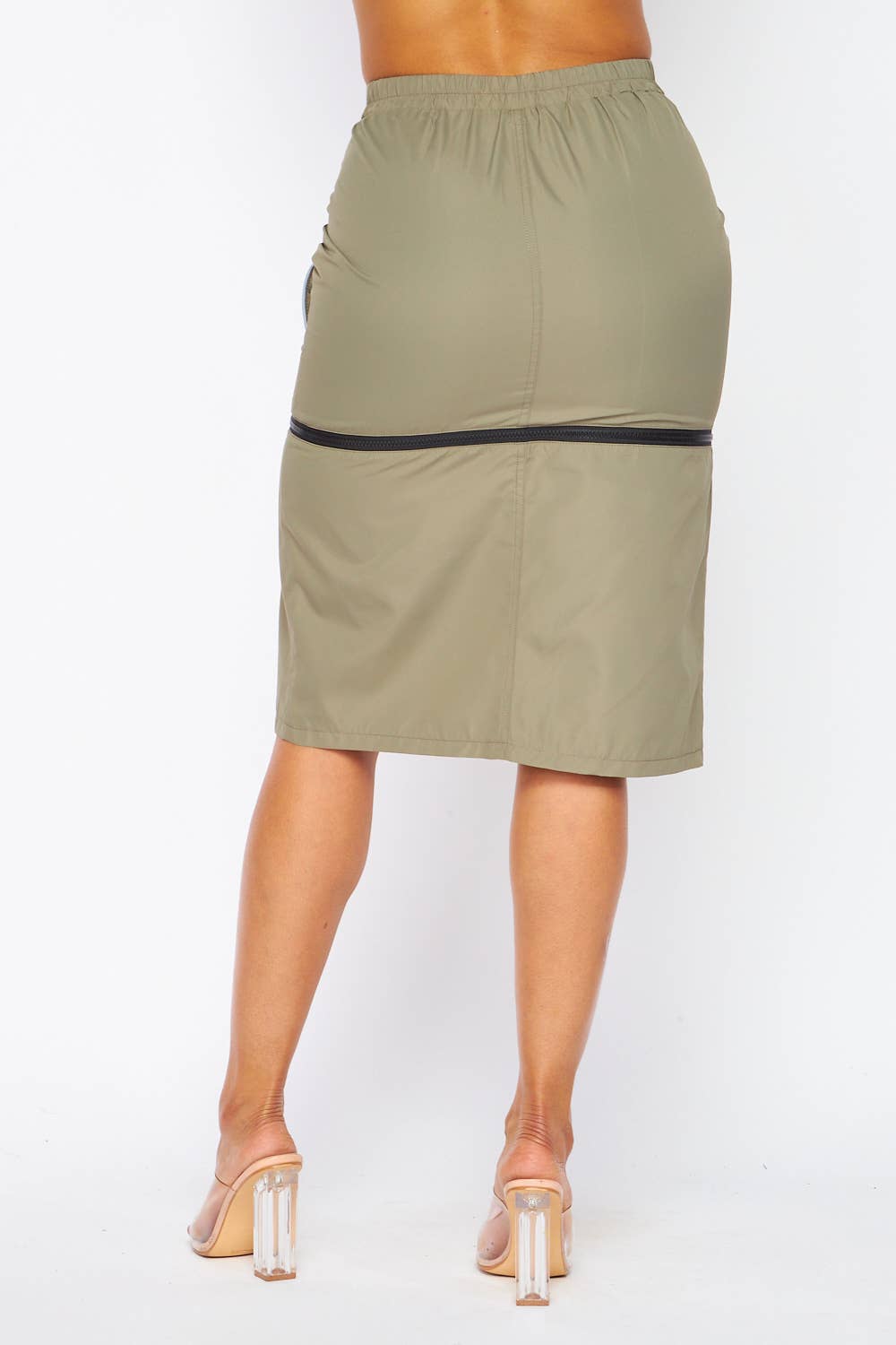 Hot & Delicious - Wholesale Rok - Dames - Midi minirok met cargozak en ritssluiting voor overdag en's avonds (HDS30508)10