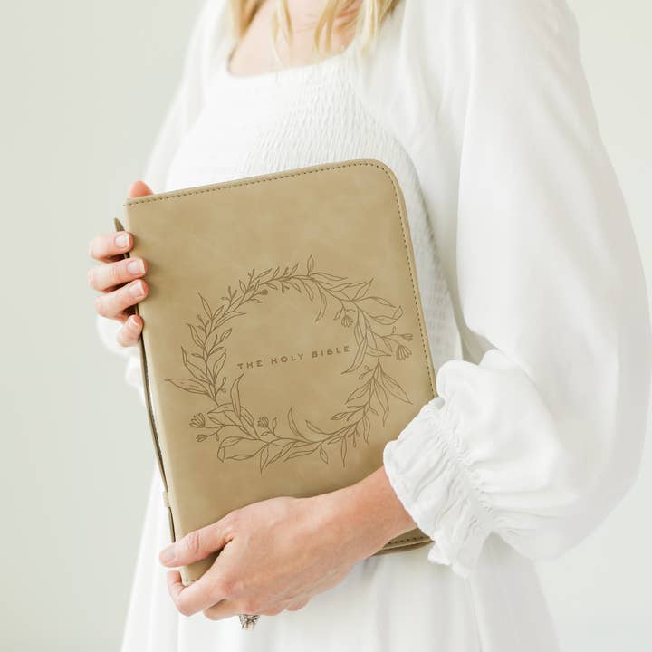 Ever, AJ - Wholesale Bible Cover - Bible Cover, Vegan Leather, Wreath Bible Case, Holy Bible2