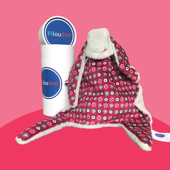 Den hindbærfarvede kanin krammebamse for engroshandel hos piloudoo