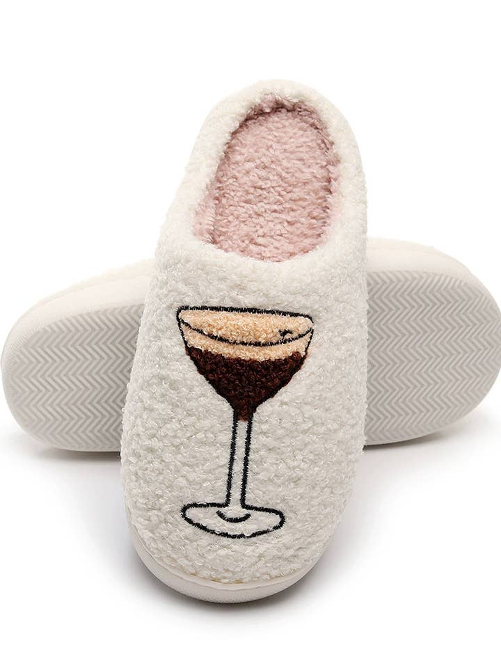 Christmas Martini Party Indoor Warm Slippers ZK3533 for wholesale by UNISHE