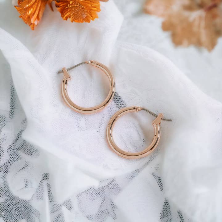 Howard's – wholesale Hoop-örhängen – Rose Gold Hoop Klicka Ear Sense Örhängen