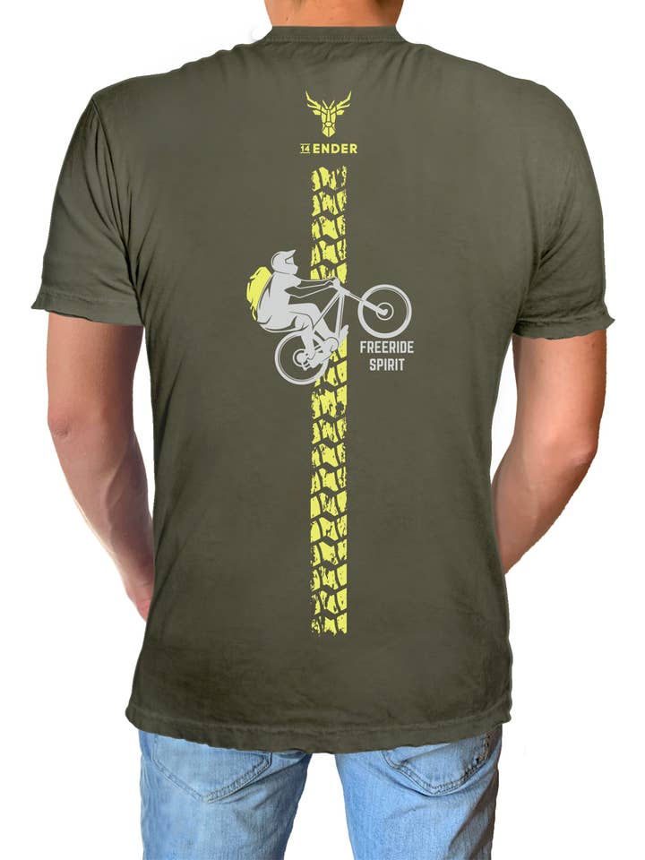 14Ender® Freeride Earthgreen T-Shirt for wholesale on Faire1