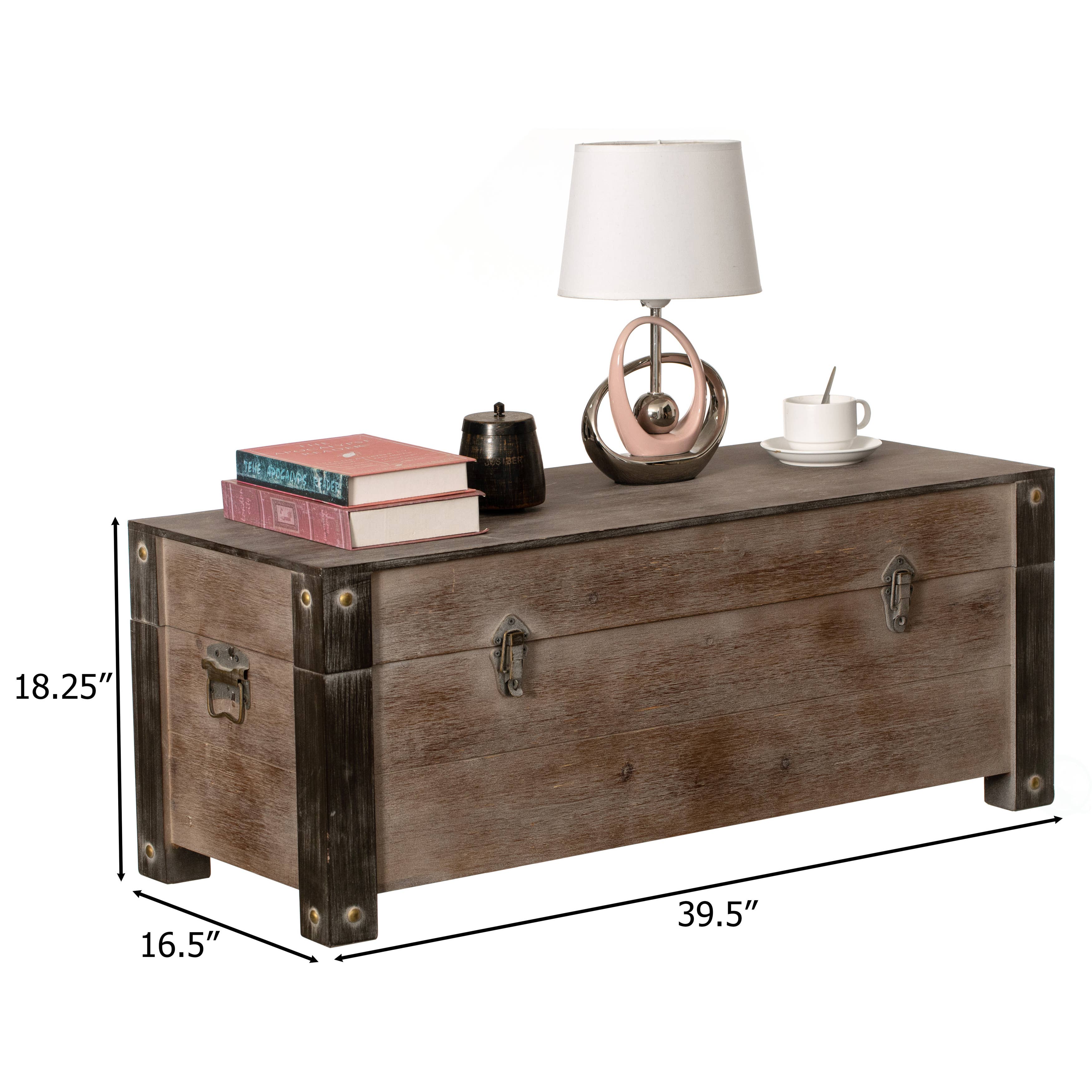 Quickway Imports - Wholesale Bench - Vintiquewise Wooden Storage Trunk Bench5