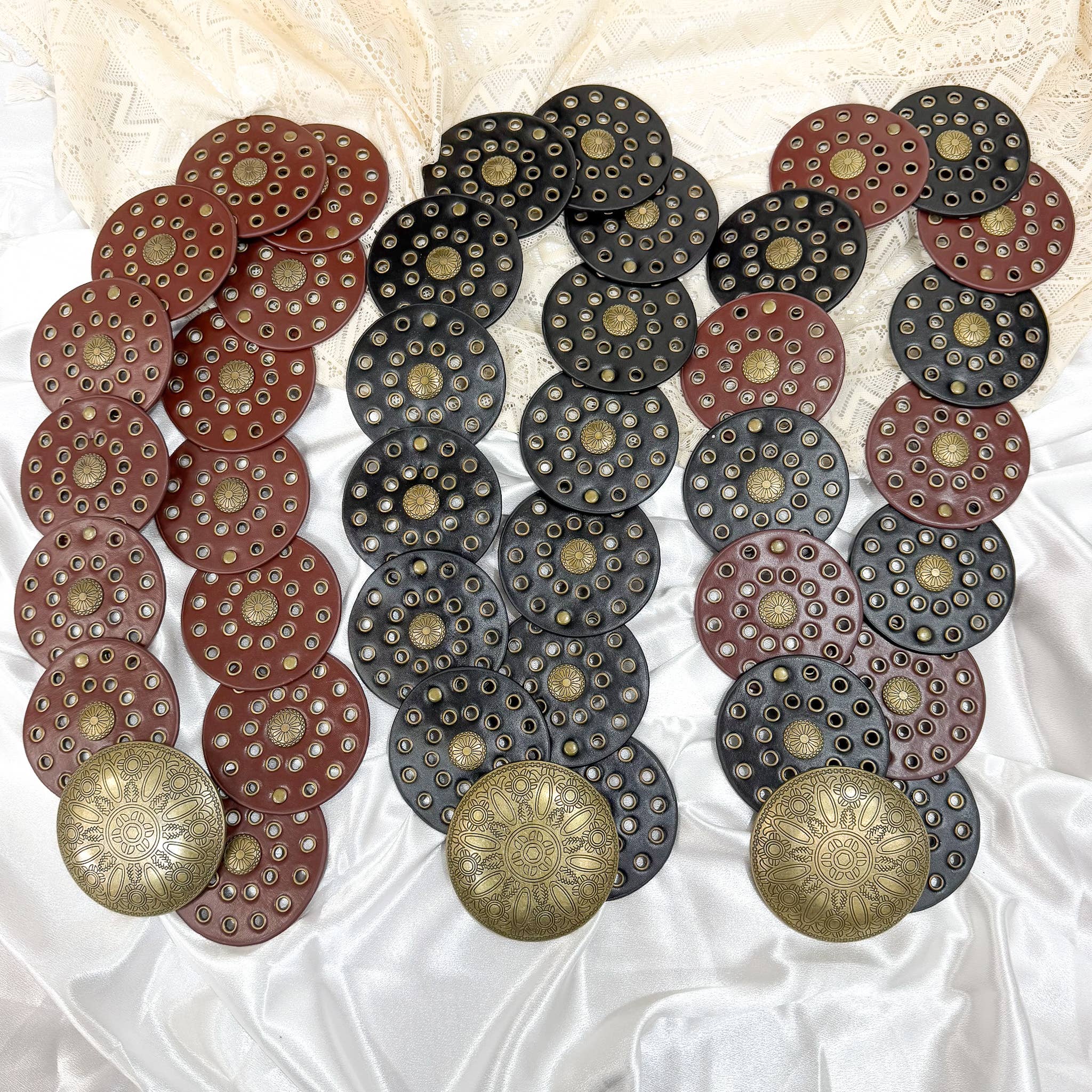 Karma Nepal Crafts - Wholesale Belt - Women's - Boho Big Disc Studded  90s Vintage Vibe Belts4