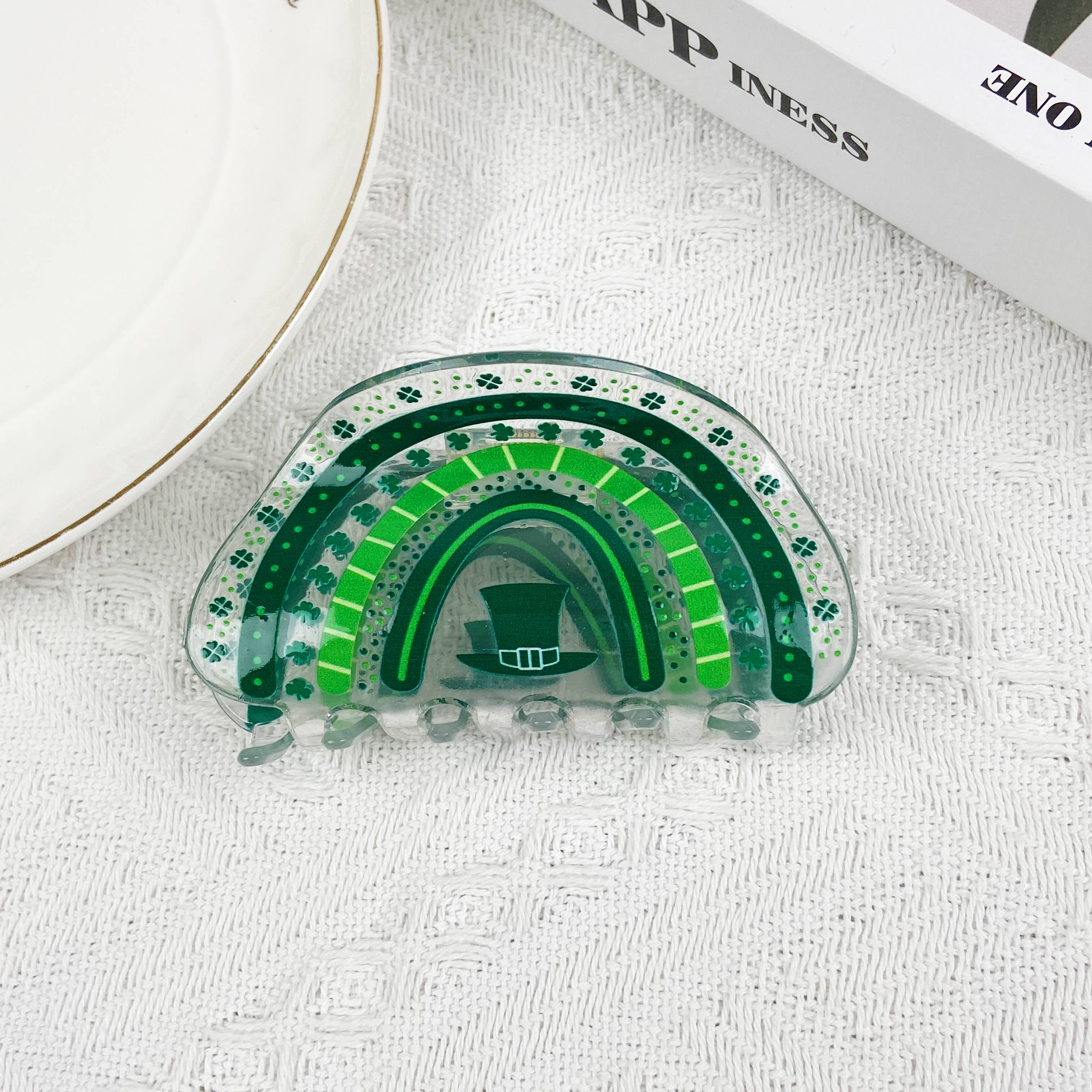 mildstyles - Wholesale Hair Clip - Women's - Clover  Rainbow St. Patrick's Day Half Circle Haire Clips6