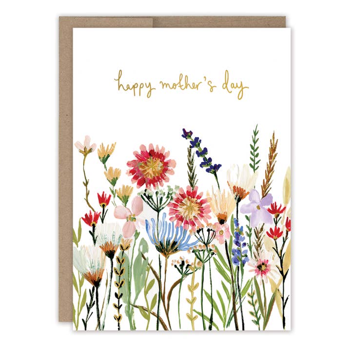 Pressed Flowers Mother's Day Card for wholesale by Biely & Shoaf