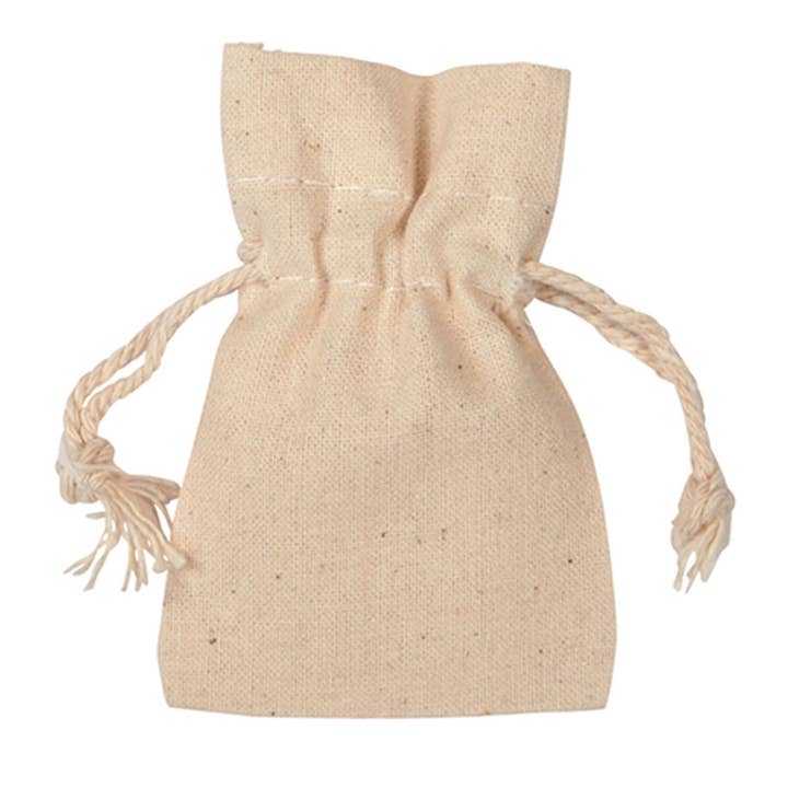 Store Supply Warehouse - Wholesale Retailer Display - Accessories - 2" X 3" Natural Cotton Drawstring Pouches - Pack of 100