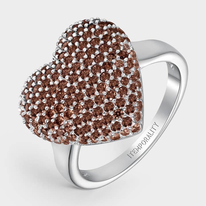 Zilverbruine hartring voor wholesale door Itemporality