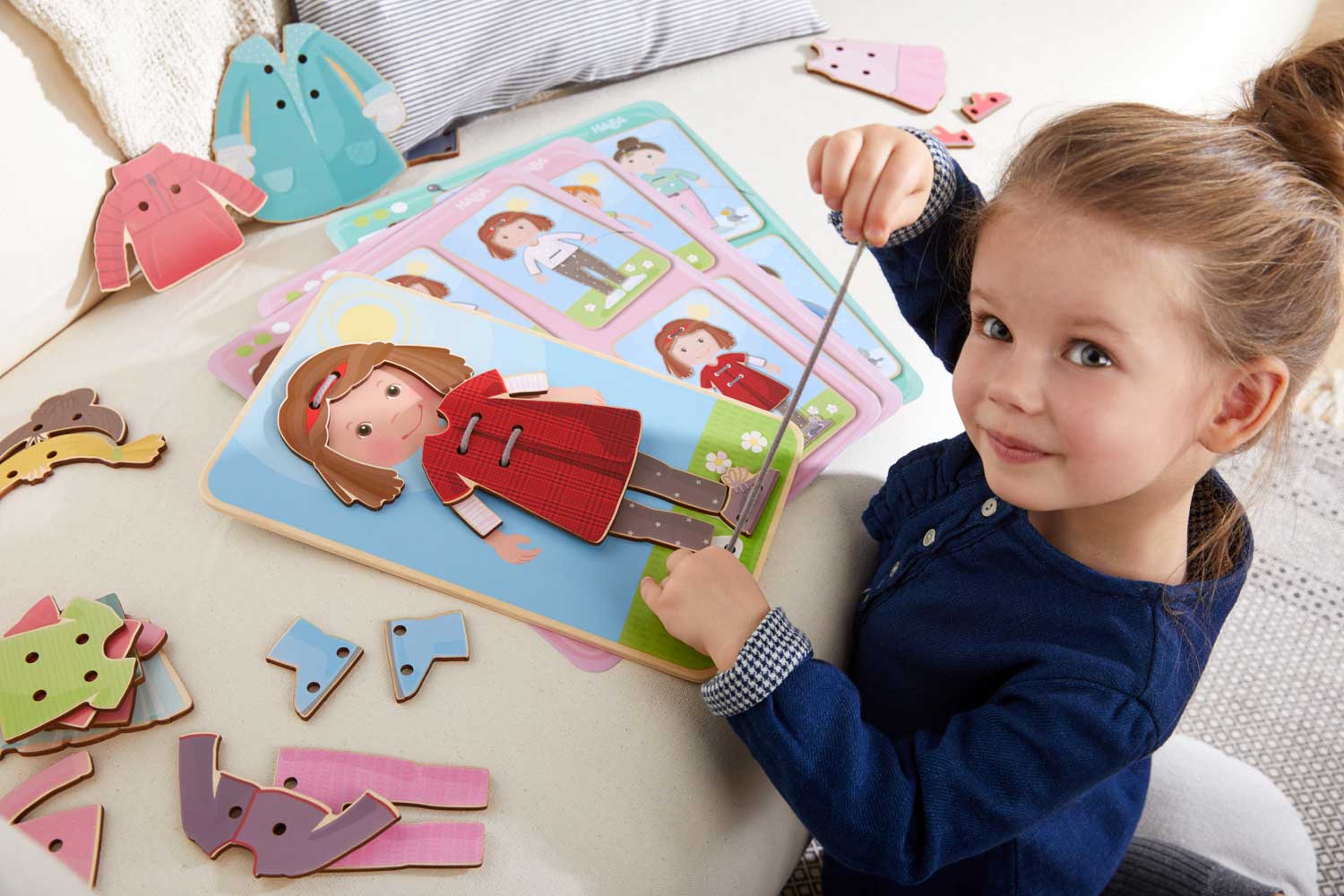 HABA USA - Wholesale Classic Toy - Kids - Dress Me Threading & Lacing Game6