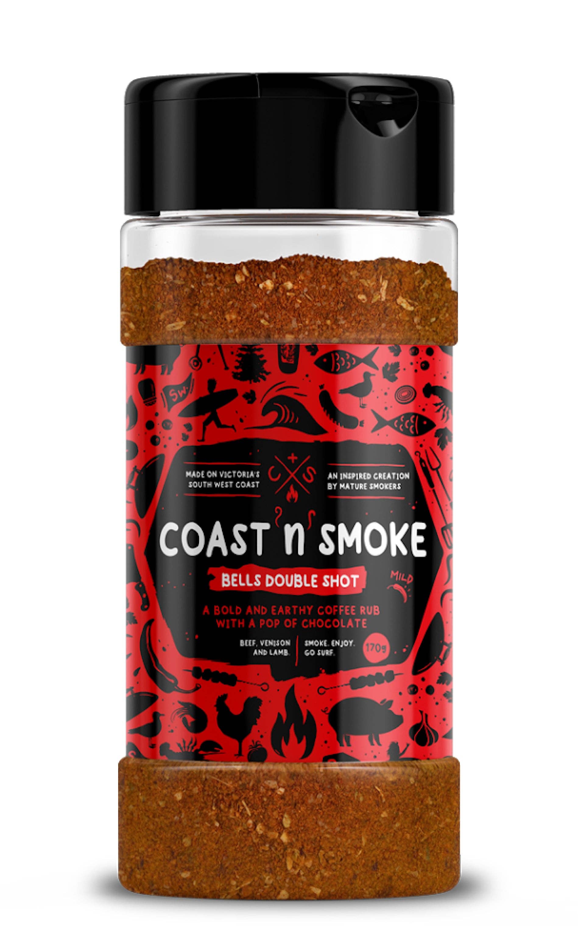 Coast n Smoke - Wholesale Rub - Bells Double Shot (Espresso and ancho)2