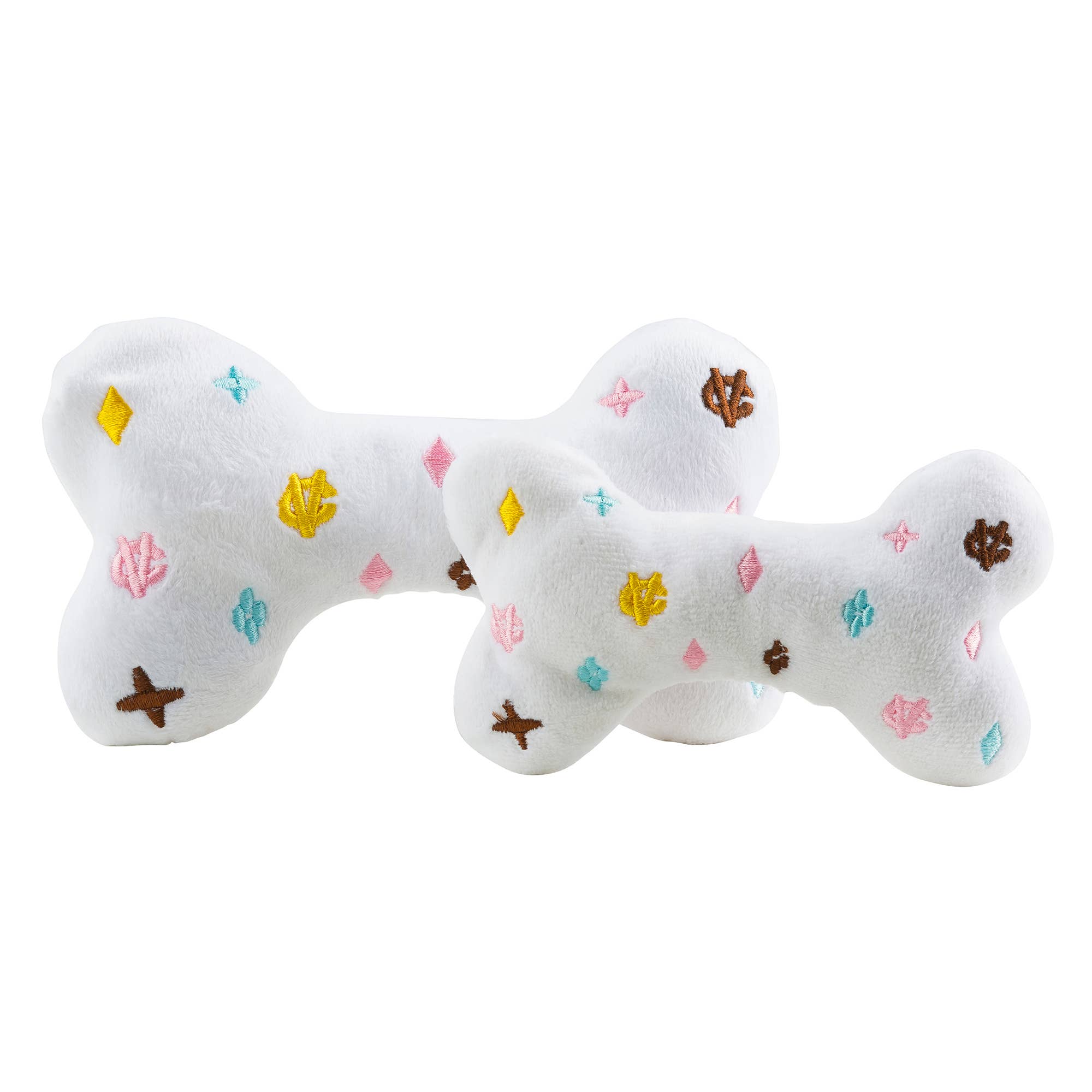 Haute Diggity Dog - Wholesale Pet Squeaky Toy - Dog - White Chewy Vuiton Bones Squeaker Dog Toy3