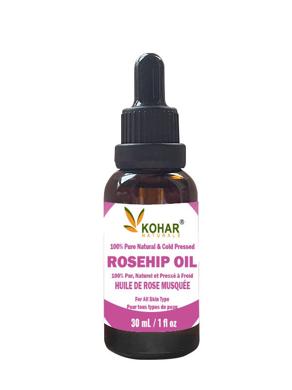 100% ren naturlig koldpresset hybenolie til ansigtet. 30 ml for engroshandel hos KOHAR NATURALS