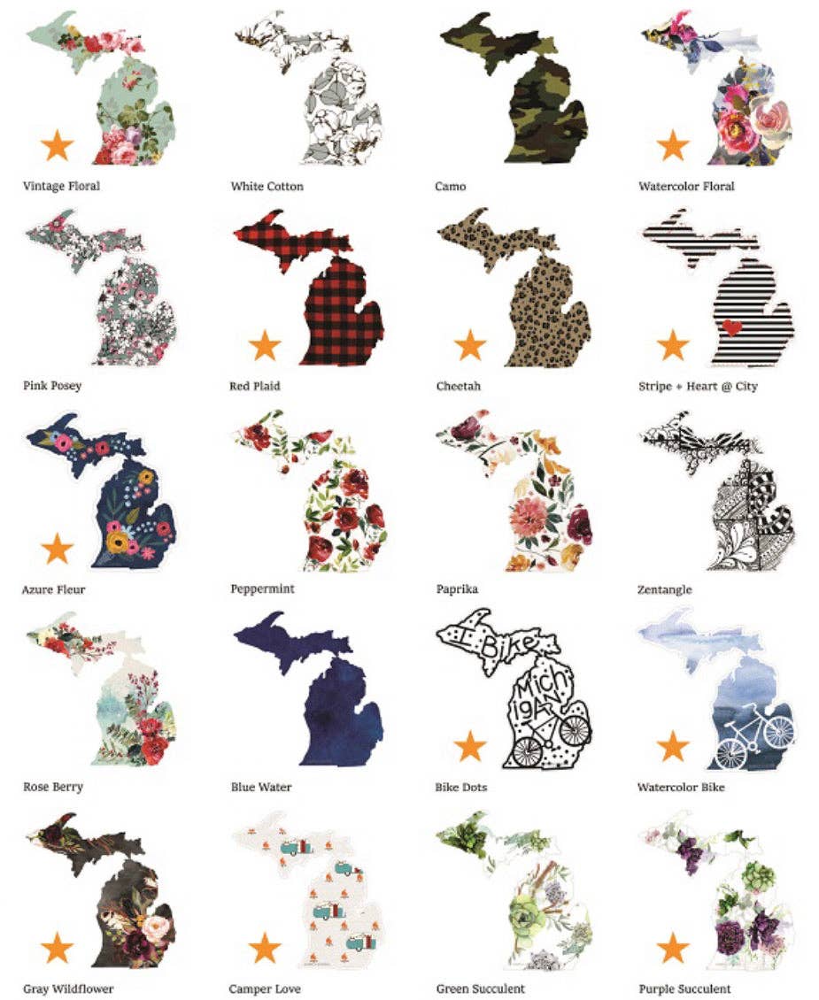 Simply Stated - Wholesale Keychain - Women's - Michigan Keychain - Choose your print!3