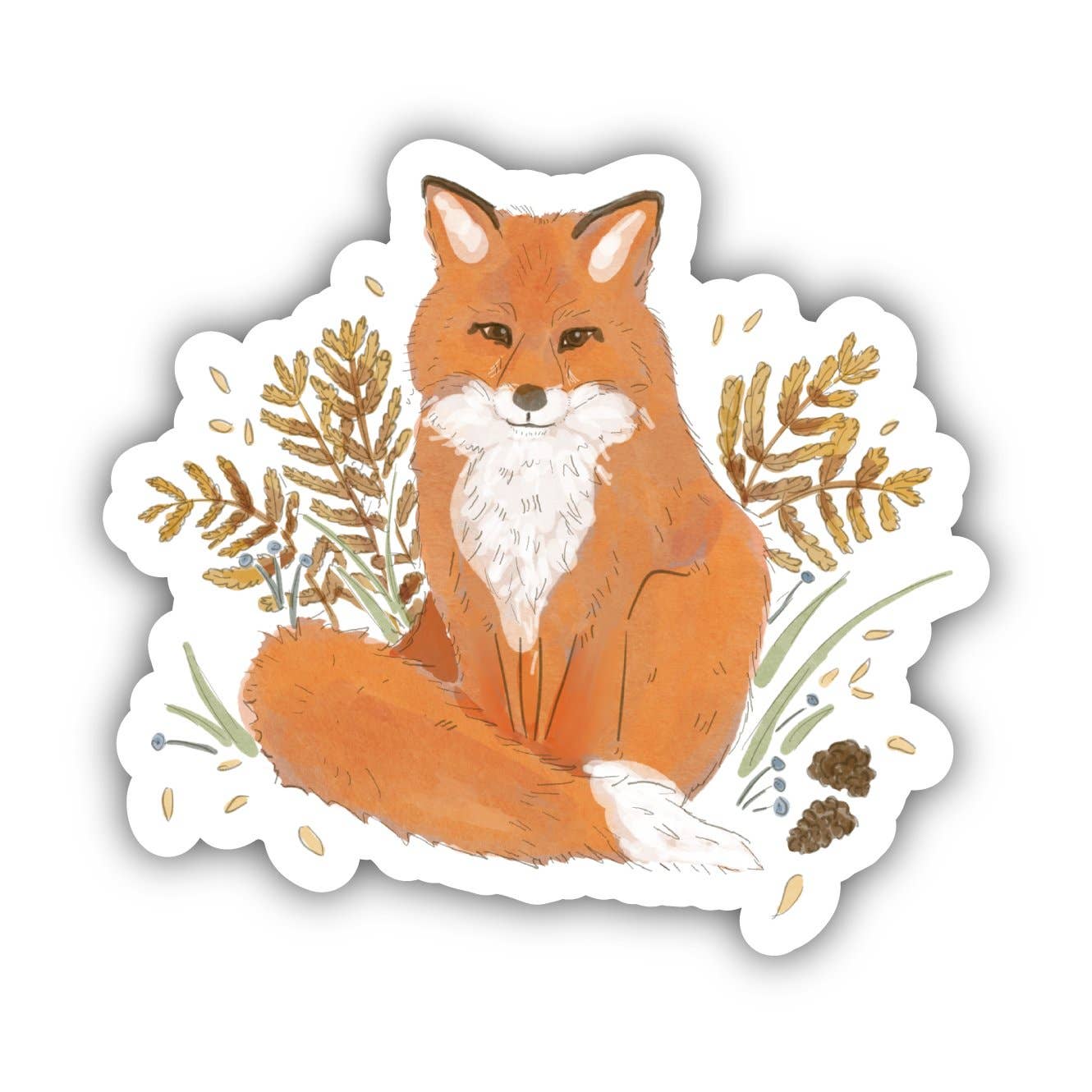 Big Moods - Wholesale Sticker - Orange Fox Fall Sticker