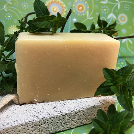 Pure Peppermint Goat's Milk Soap for wholesale by Nellie's Natural Soap