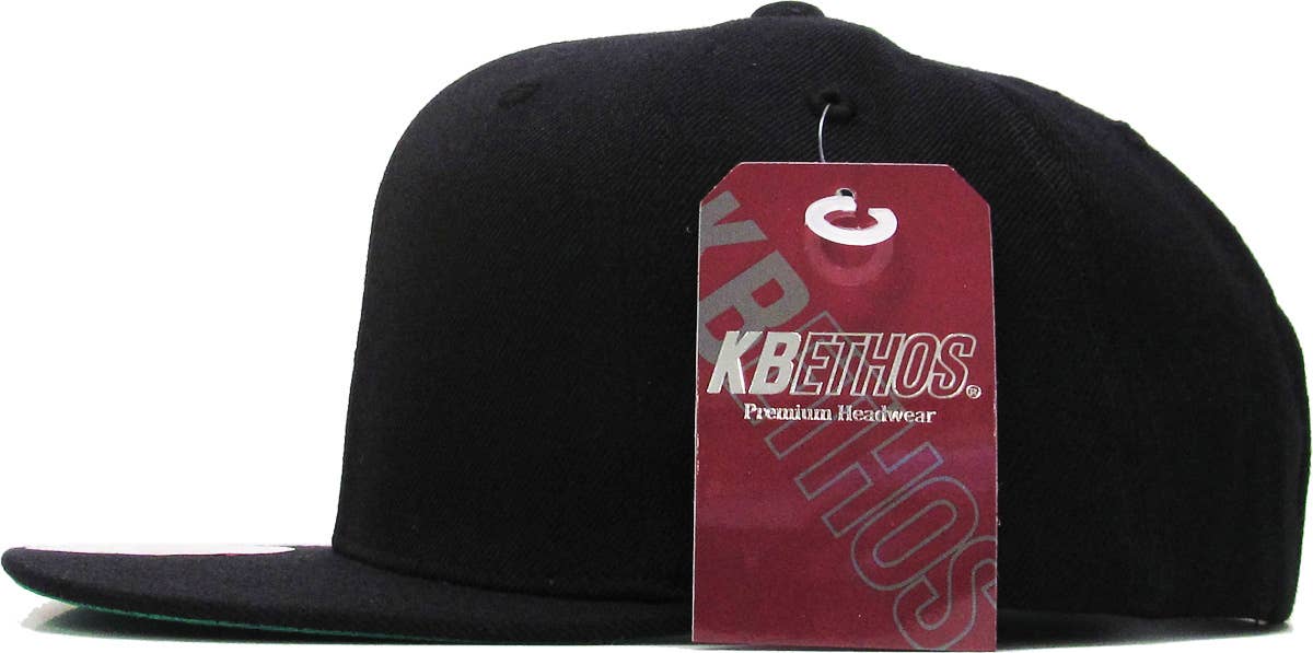 KBETHOS - Wholesale Flat Brim Cap - Men's - Wool Blend Snapback1
