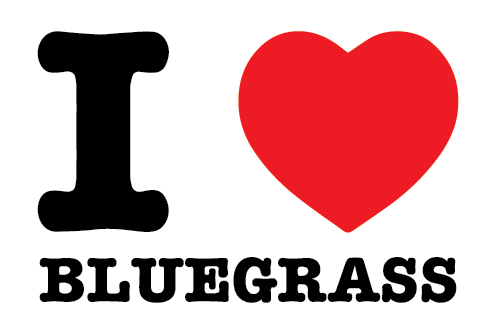 House of Swank Clothing - Wholesale Sticker - I Love Bluegrass Sticker0