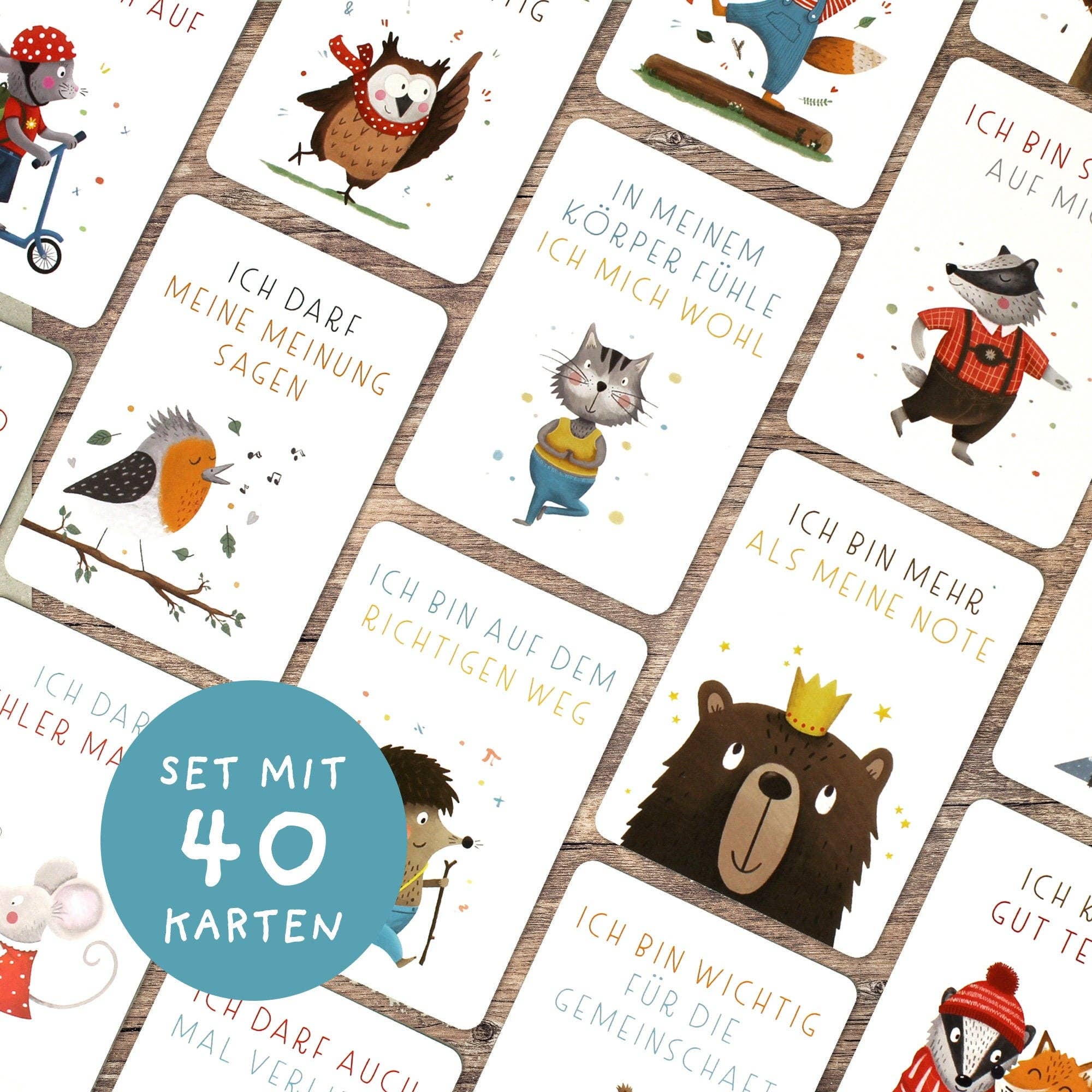 Rüsselfuchs - Wholesale Learning Cards - Kids & Baby - Affirmation Cards for Children "Strong Thoughts"1