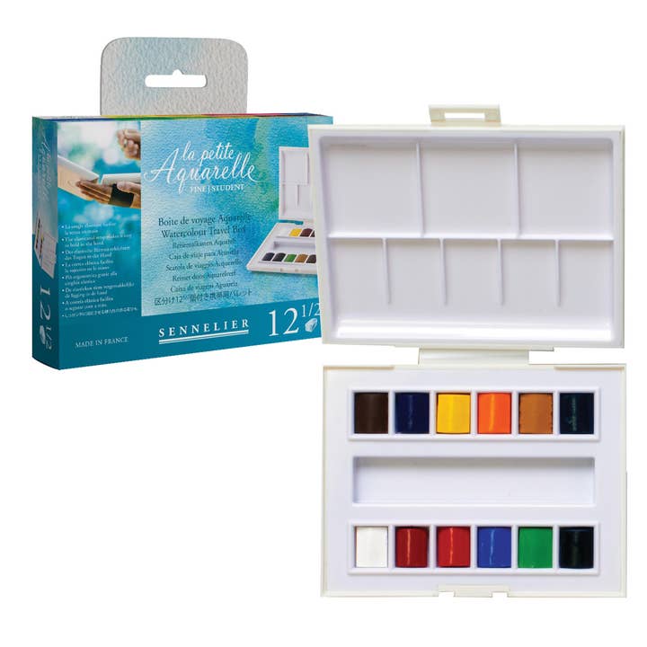 MacPherson's - Wholesale Watercolor Paint - Sennelier La Petite Aquarelle Watercolor Set, Half Pan 12