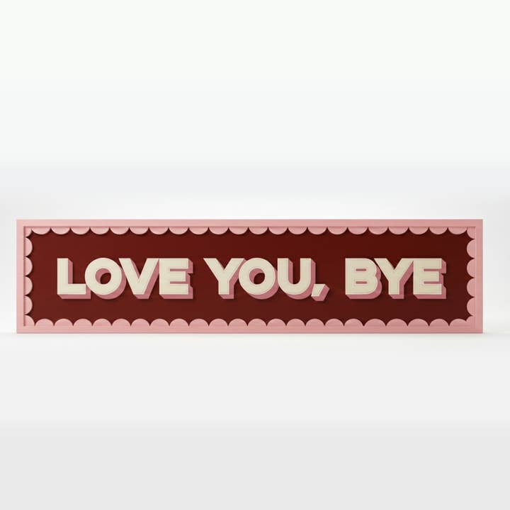 Love You, Bye Panoramic Wall Art | Above Door Print for wholesale by Blim & Blum