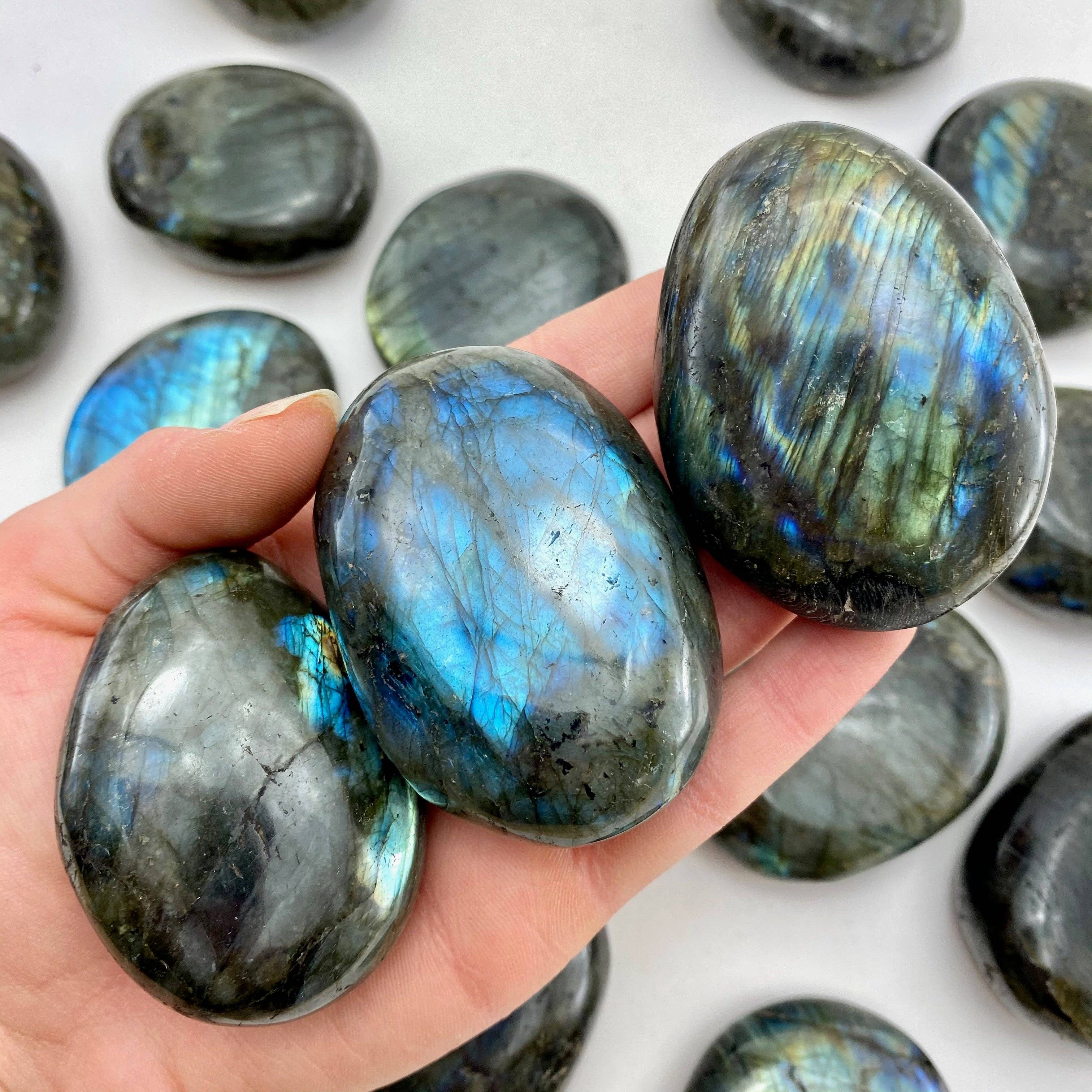 Moon Mountain Gems - Wholesale Spiritual Stone/Crystal - Labradorite Palm Stone0