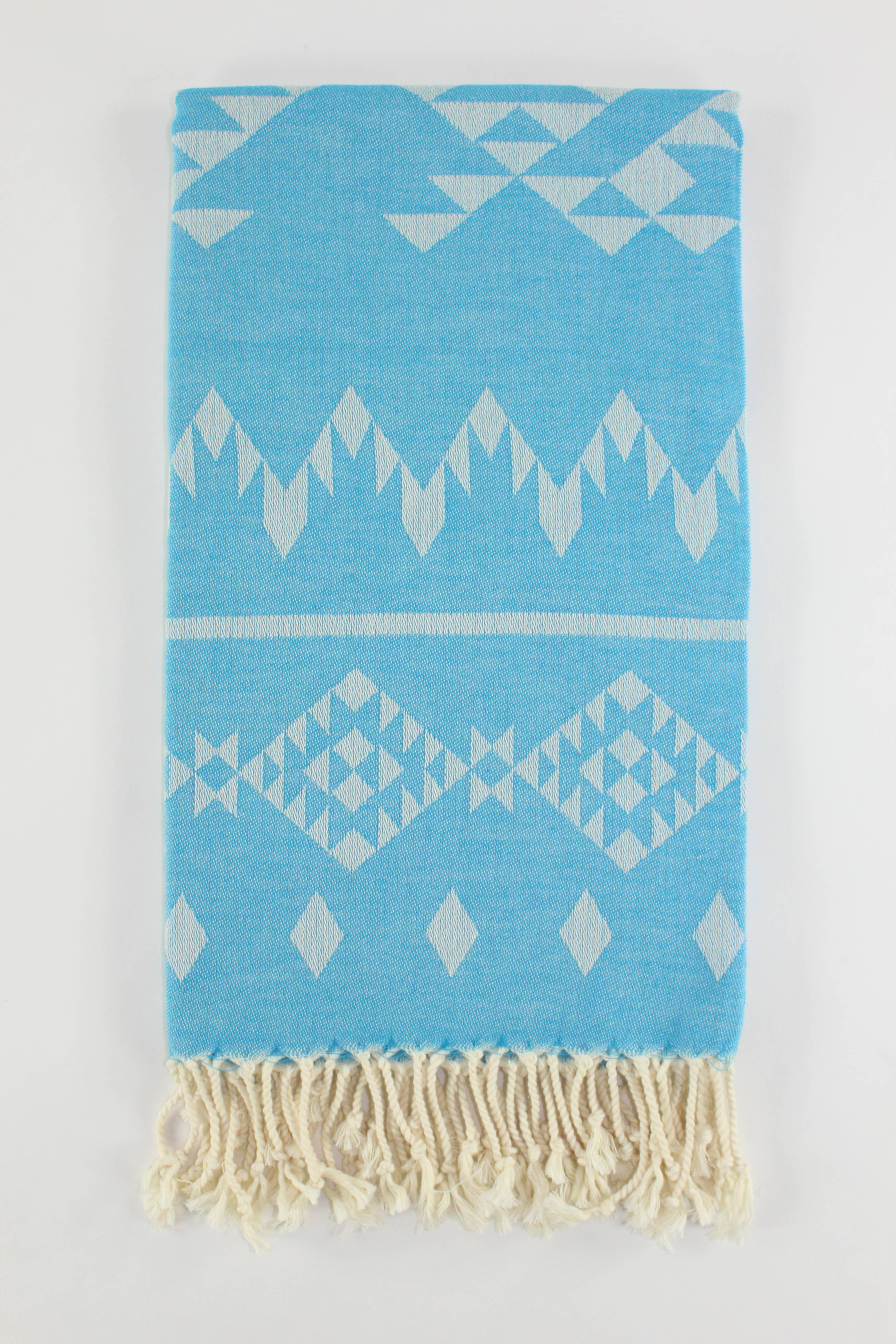 TURKISH LINEN & TOWELS - Wholesale Beach Towel - Premium Turkish Cotton Kilim Pattern Beach Bath Pool Towel5