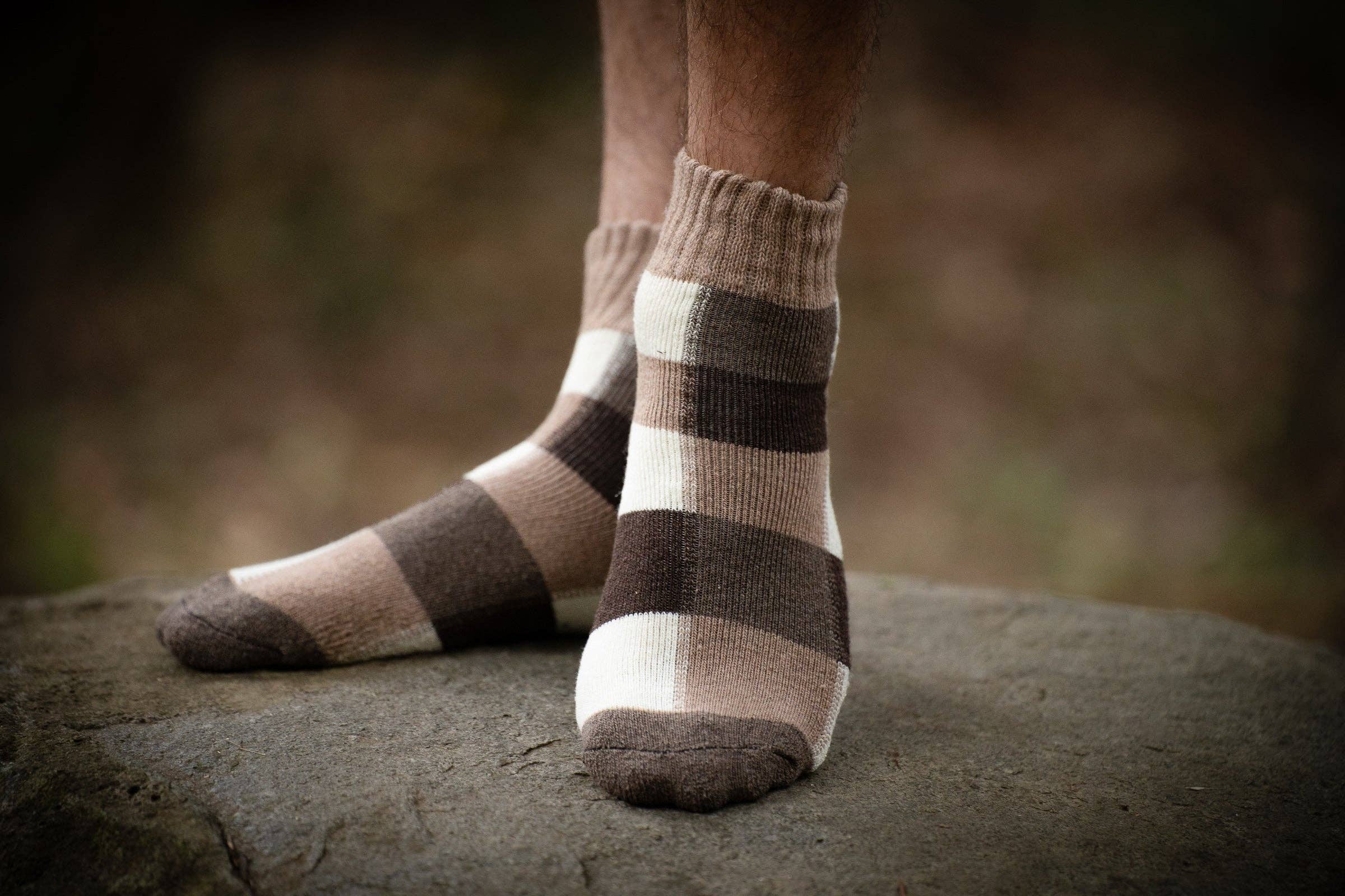 Arya Clothing - Wholesale Socks – Unisex - Organic Wool Socks - Brown