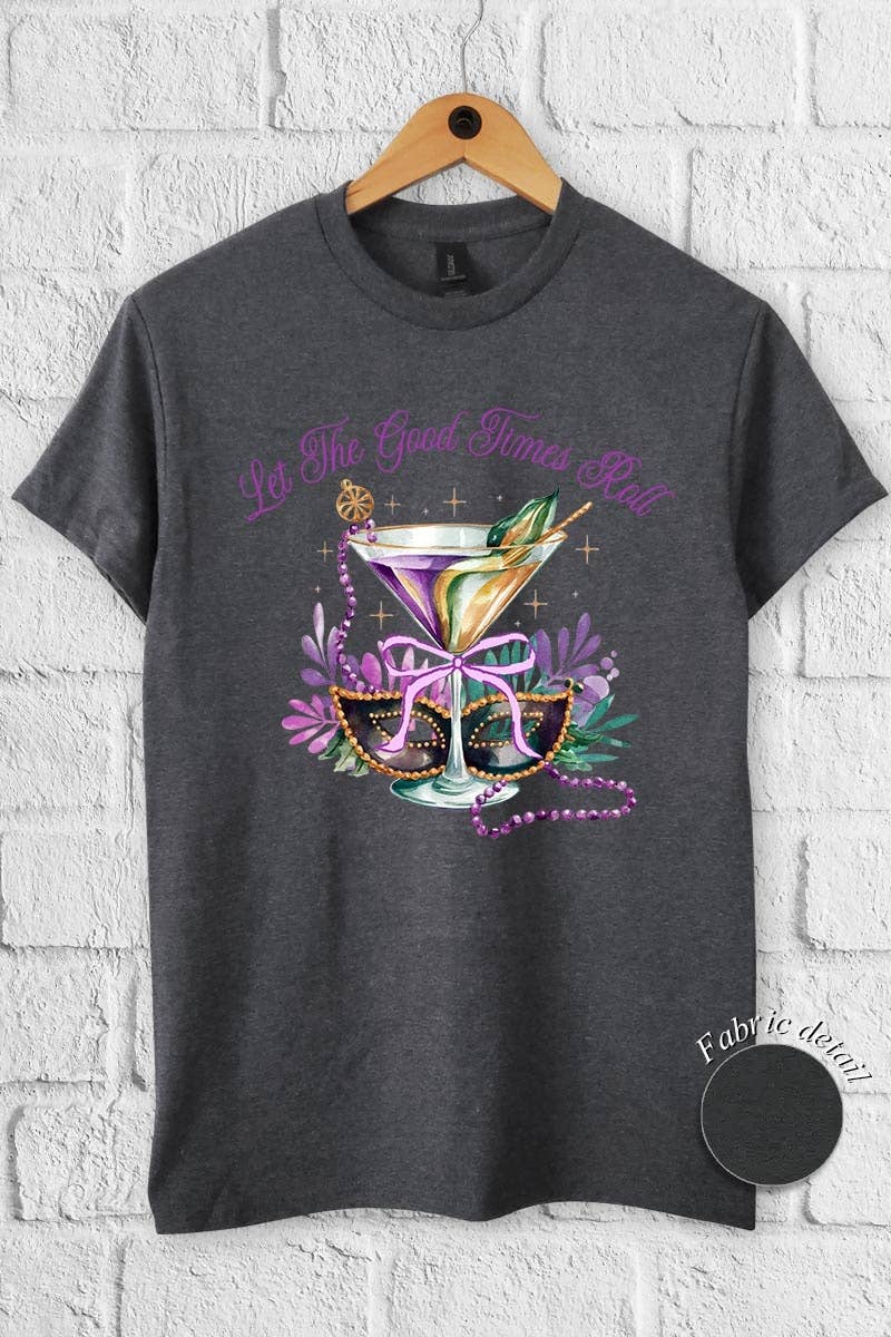 COLORBEAR - Wholesale T-Shirt (Graphic) - Women's - Festive Mardi Gras Graphic Heavy Cotton Tee1