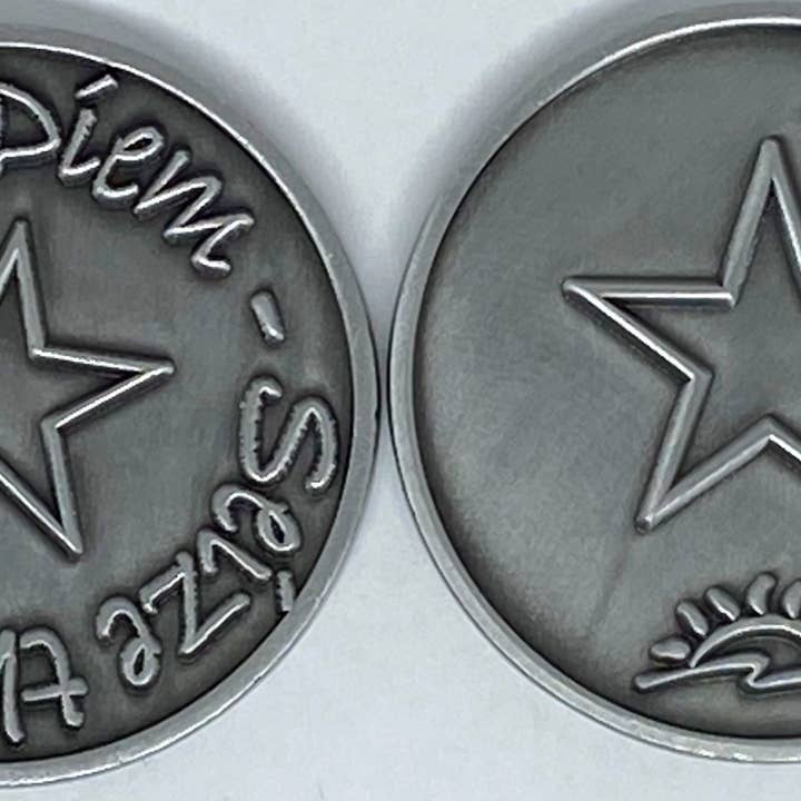 SHOPGIVECOURAGE – Engroshandel Mønter samlerobjekter – Carpe Diem - Grib dagen Pocket Tokens1