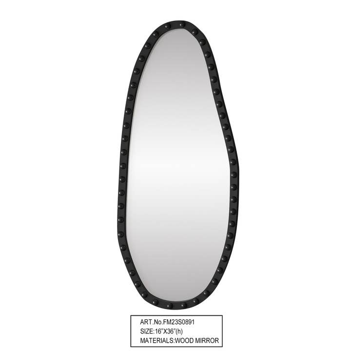 Wooden Wall Mirror- Black for wholesale by vidh imports