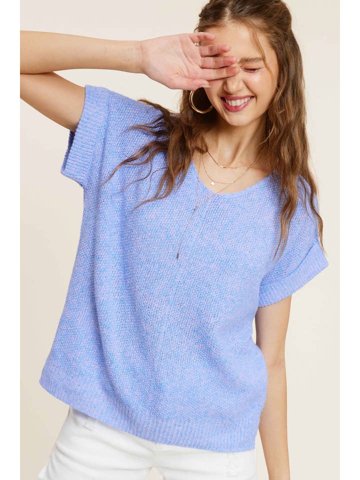 La Miel - Wholesale Knit Sweater - Women's - MCS3580-Soft Lightweight Loose Fit Textured Pullover Sweater7