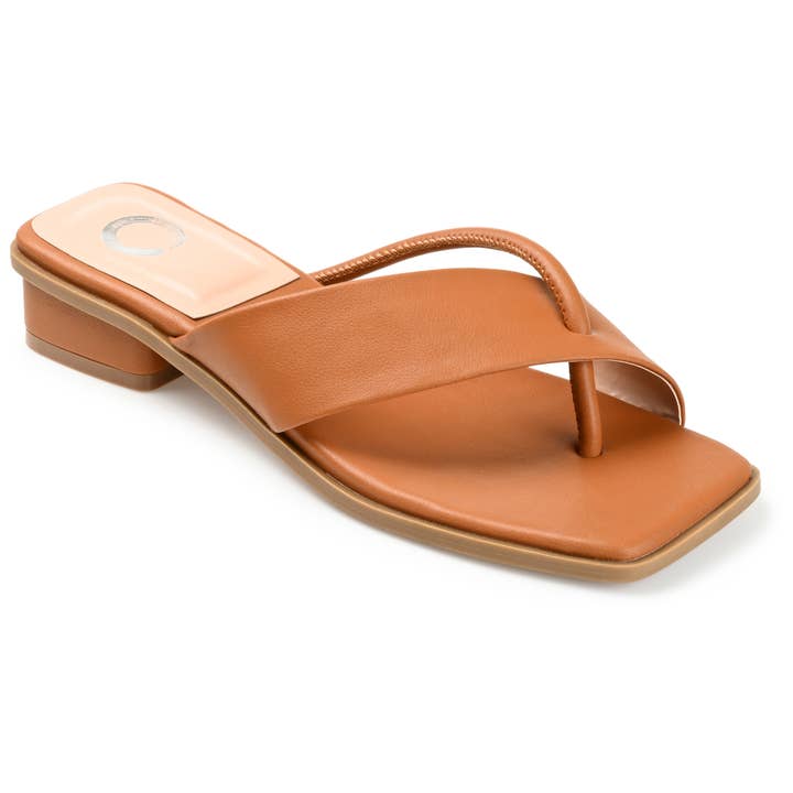 Journee - Wholesale Sandals - Women's - Mina Kitten Heel Sandals In Faux Leather