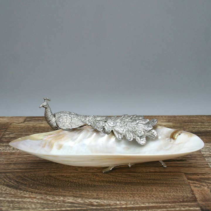 Modern Eastern by Contrast Inc. – Großhandel Schmuckschalen – Pewter Pewock Perlmutt-Schale