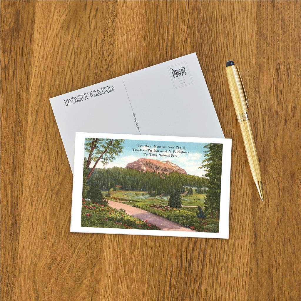 Found Image Press - Wholesale Postcard - Postcard WY-110 Two Ocean Moutain, The Tetons1