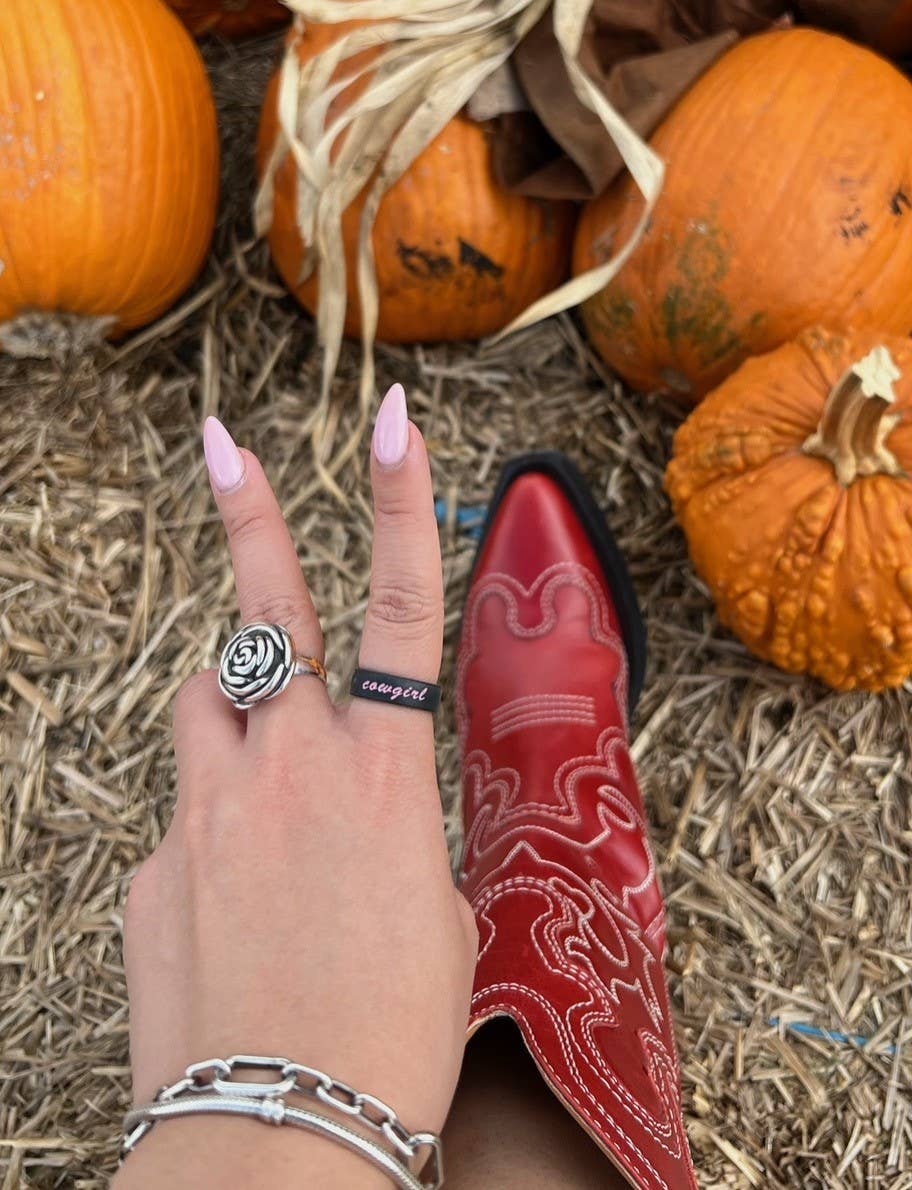 Flip Rings - Wholesale Band/Stacked Ring - Flip Reversible cowgirl and yeehaw ring3