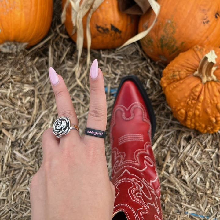 Flip Rings - Wholesale Band/Stacked Ring - Flip Reversible cowgirl and yeehaw ring3