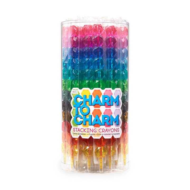 Charm To Charm: Stacking Crayons (Tub of 24 Sticks) for wholesale by OOLY