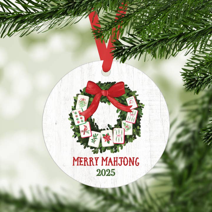 Mahjong Christmas Ornament, Preppy Tree Ornament Mahj Dice (Copy) for wholesale by Canary Road
