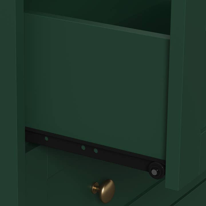 Heynemo - Vente Armoire - Table de chevet à 3 tiroirs, grande table de chevet avec rond doré33