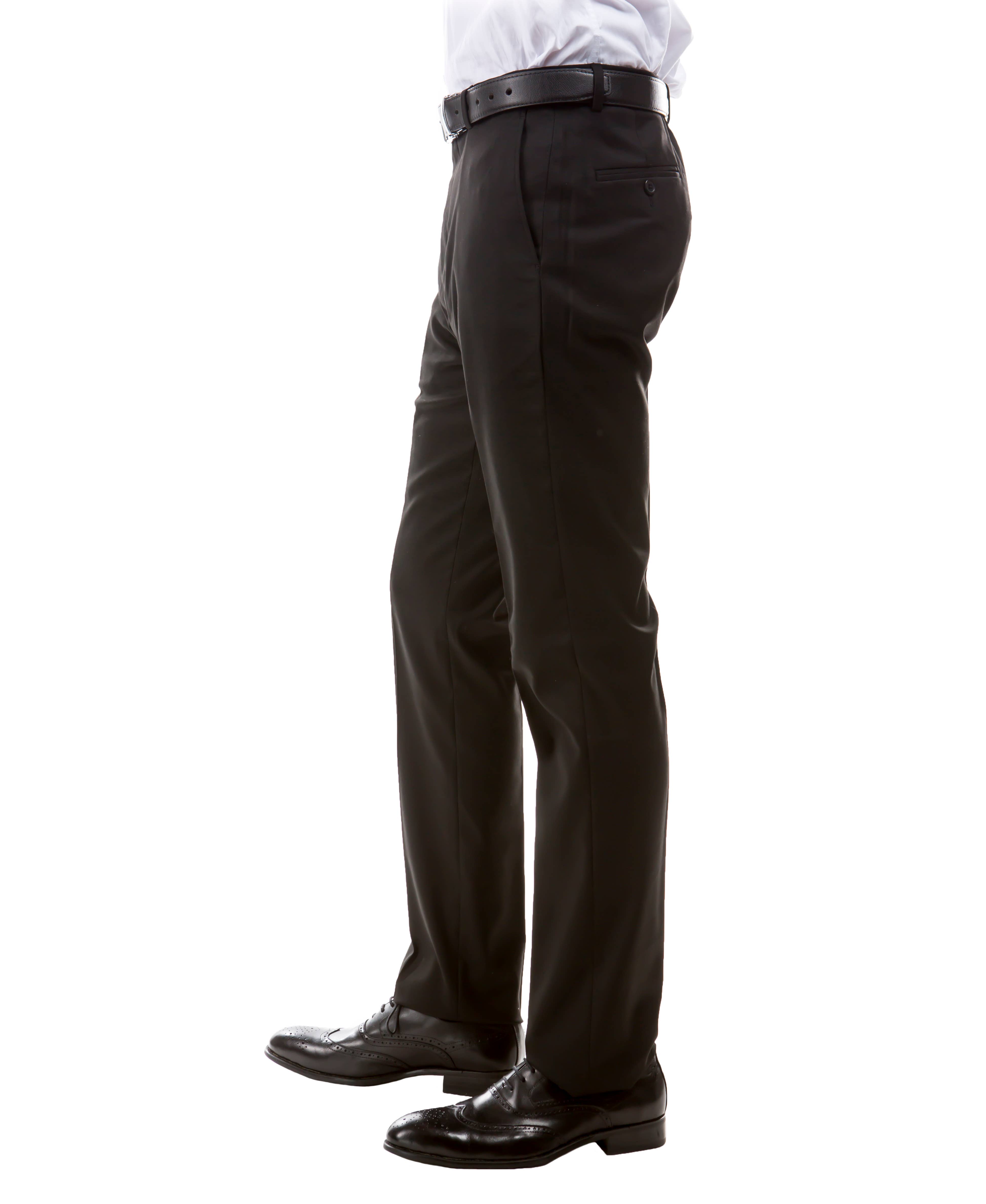 ZeGarie Tailored Fit Suit Separates Mens Trousers, Black for wholesale on Faire3