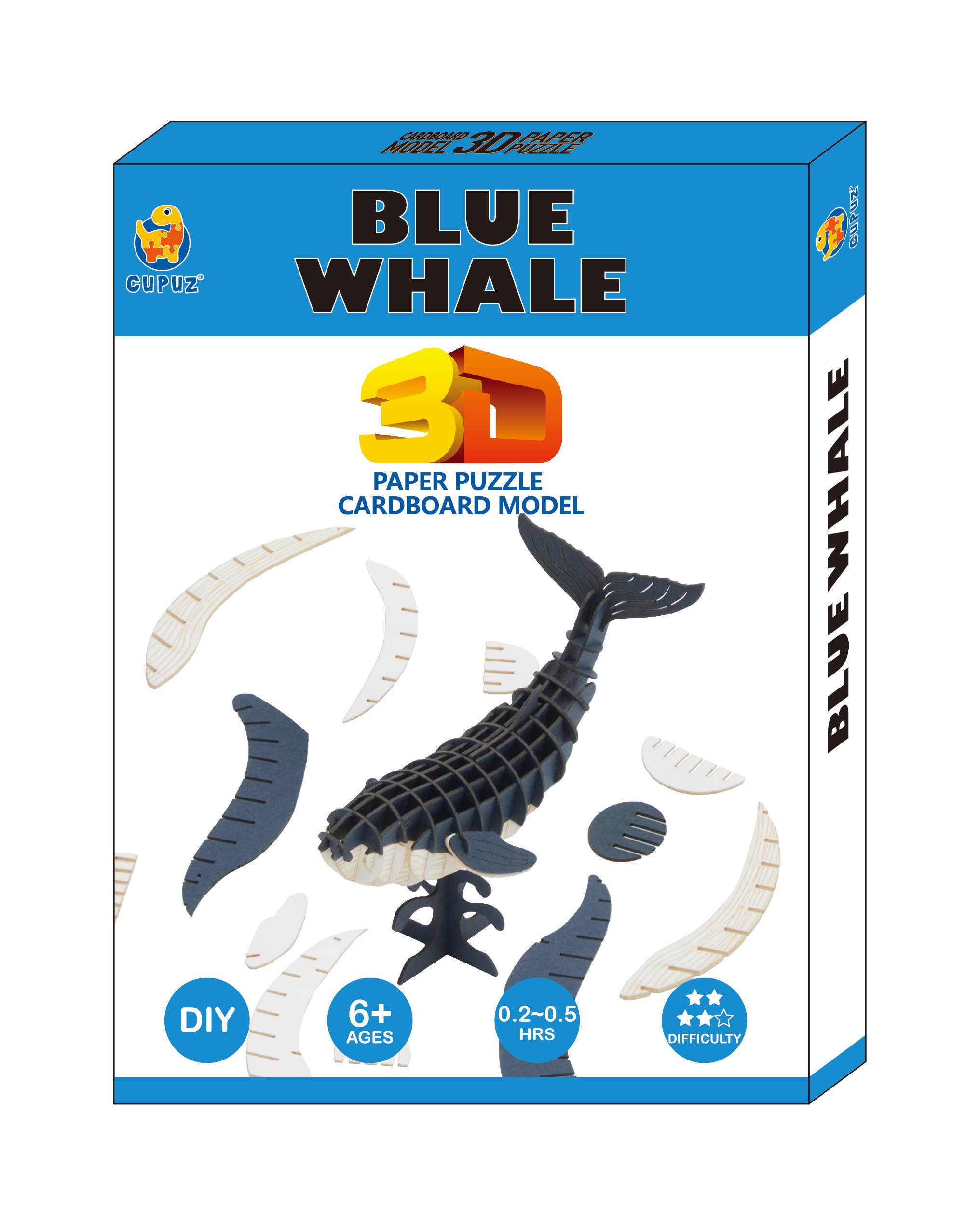 Go on make me - Wholesale DIY Craft Kit - 3d Paper card kit puzzle craft kit Blue Whale1
