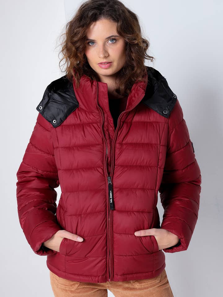 LOIS JEANS - Puffer vadderad kappa med huva för wholesale av PAUSANT SHOP ONLINE