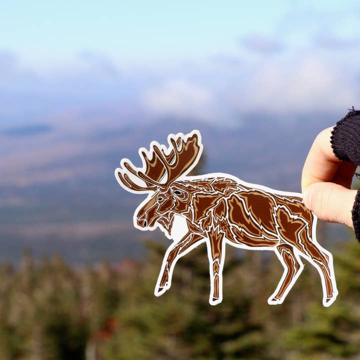 Moose Vinyl Sticker for wholesale by Gnome Studio