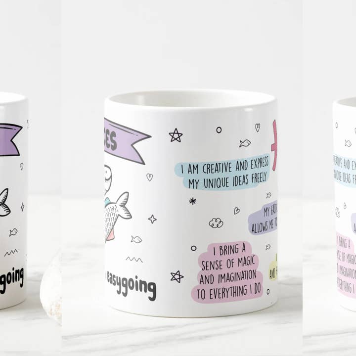 Desi design and chai - Wholesale Coffee Mug - Full wrap Zodiac Mugs | Self Love | Affirmation mugs | 11 oz12