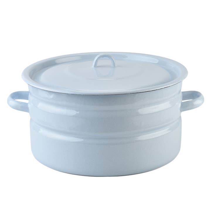 Light Blue Enamel Stockpot/Tank with Enamel Lid for wholesale by STP