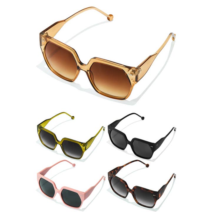 LUNETTES DE SOLEIL CARRÉES ASSORTIES pour la vente par Girly