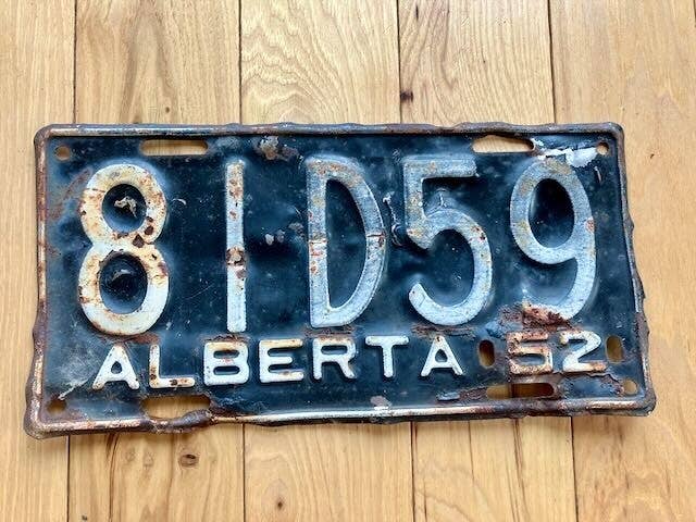 RusticPlates - Wholesale Sign - 1952 Alberta License Plate