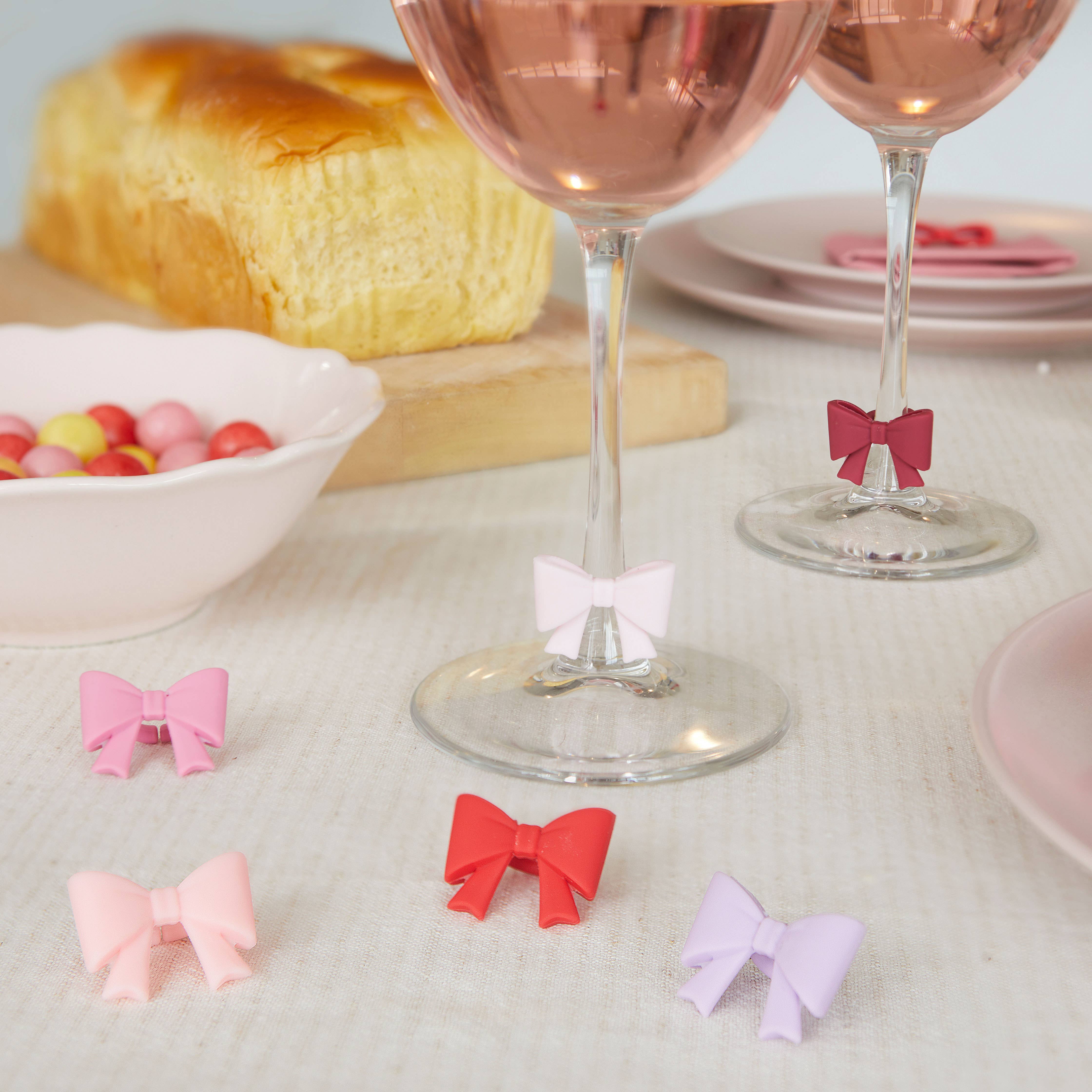 Balvi - Wholesale Wine/Cocktail Glass Markers - Cup markers, Coquette, assorted colors, x6, plastic3