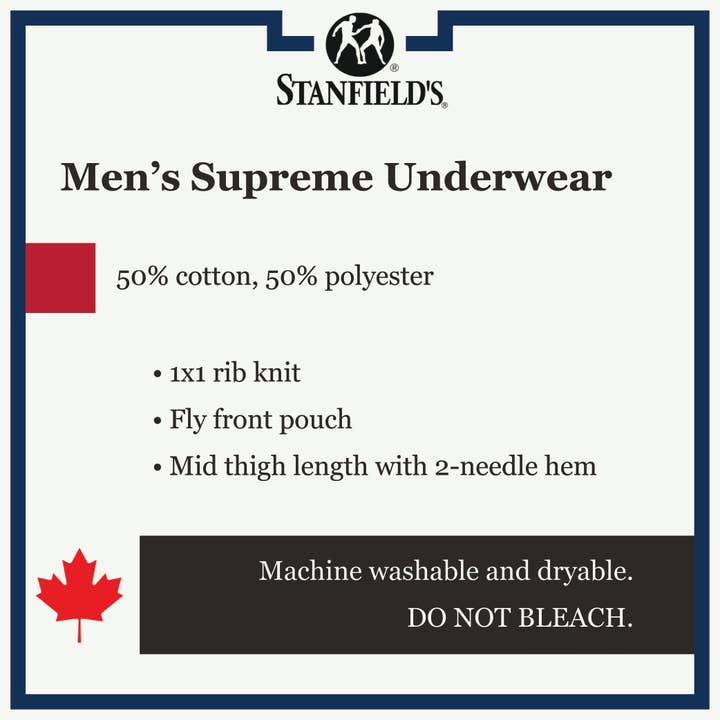 Stanfield's – wholesale Underwear – Men's – Men's Supreme Cotton Blend 2-Pk Boxer Brief1